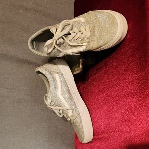 Vans Old Skool Lurex glitter silver lace up low size women's 5 EUR 36.5